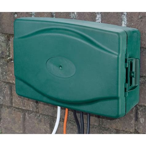 cable tv outdoor street junction box green round torpedo|Masterplug 15.